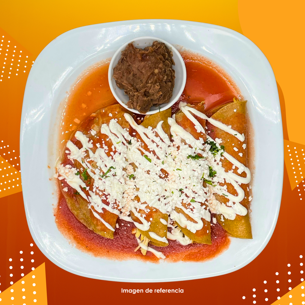 MENU ENCHILADAS ROJAS DE POLLO